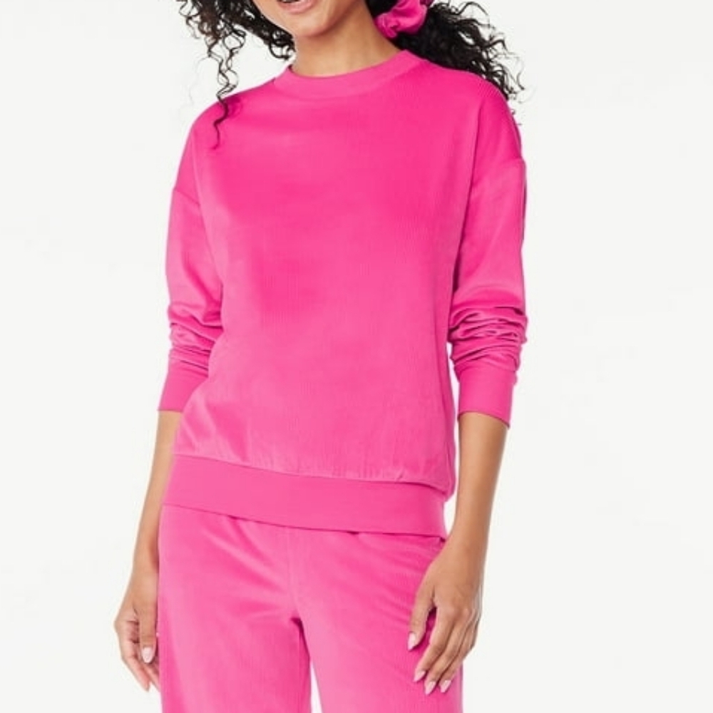 🌴 Joyspun Bright Pink Sweatshirt Size 2x GUC